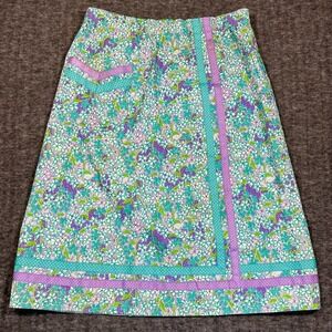 VTG Lilly Pulitzer Skirt Small Sportswear Division A-Line 70 80s Ribbon Trim USA